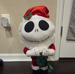 Santa Jack Skellington Standing Plush 18"